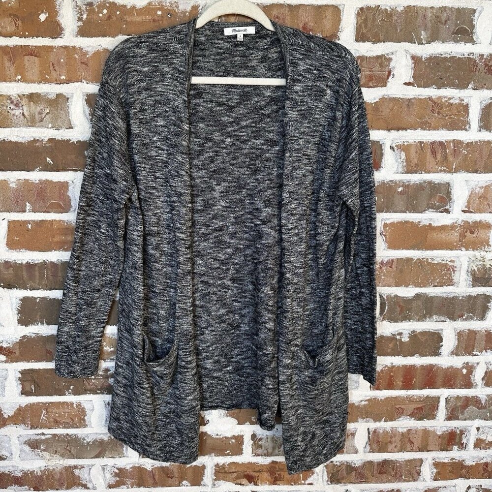 Madewell Landscape Cardigan‎ Sweater Women's Small Marbled Gray Pockets